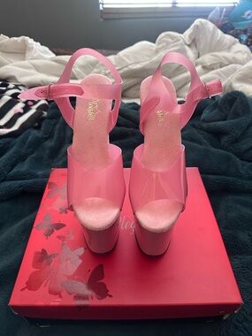 Pleaser jelly heels size 8